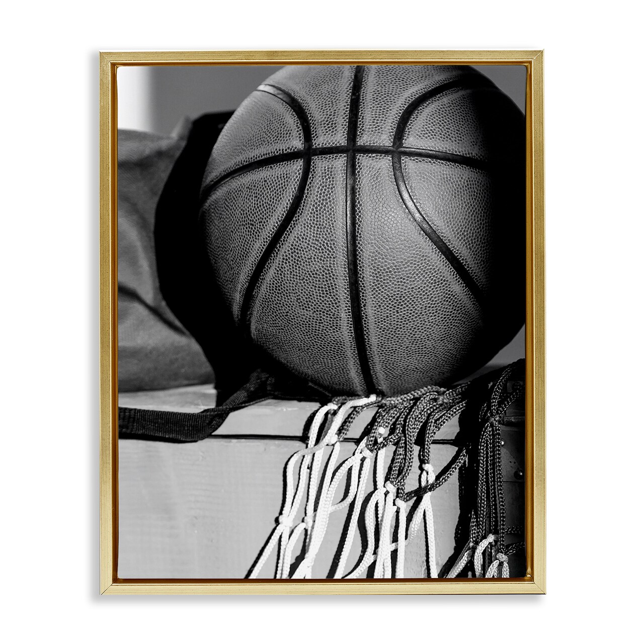 Stupell Industries Basketball Sport Still Life Framed Floater Canvas Wall Art Design by Daphne Polselli